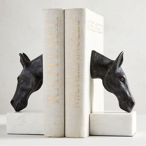 Pottery Barn bronze book holder